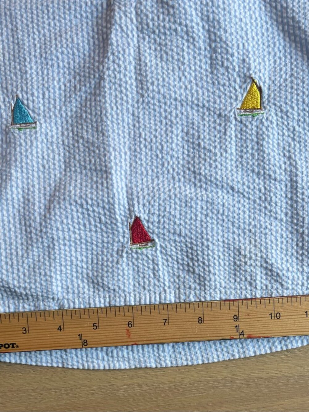 Castaway Nantucket Island Men's Blue Seersucker Beach Coastal Shorts Size 42 - Picture 9 of 9